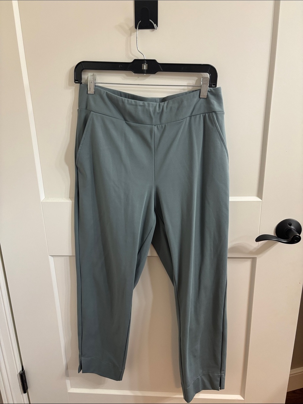 Rachel Zoe Ponte Straight-Leg Pants in Dusty Sage